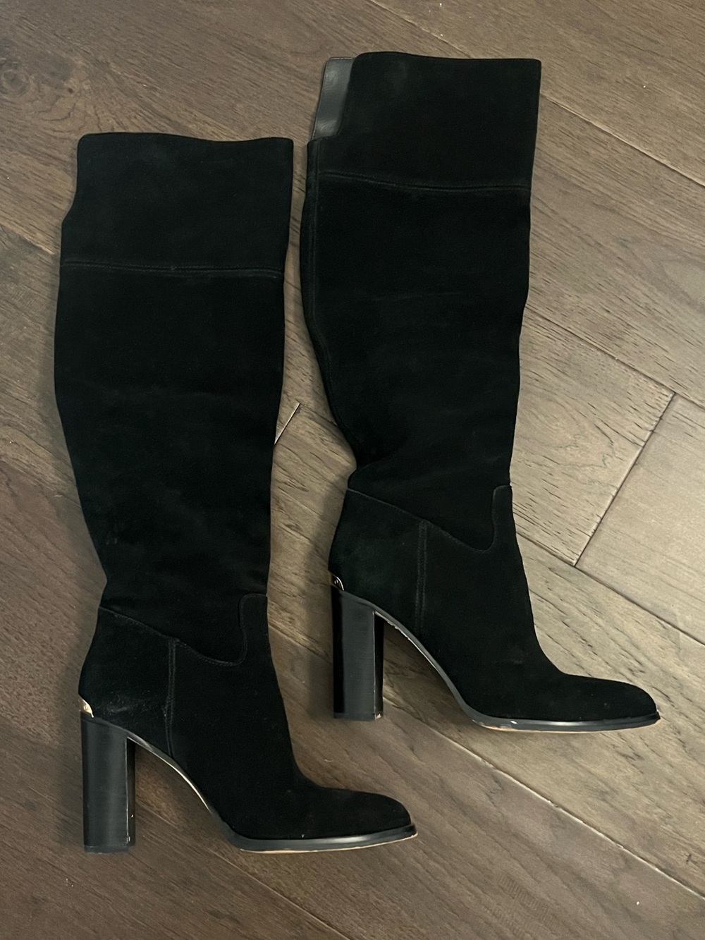 Michael Kors Black Suede Regina Boots